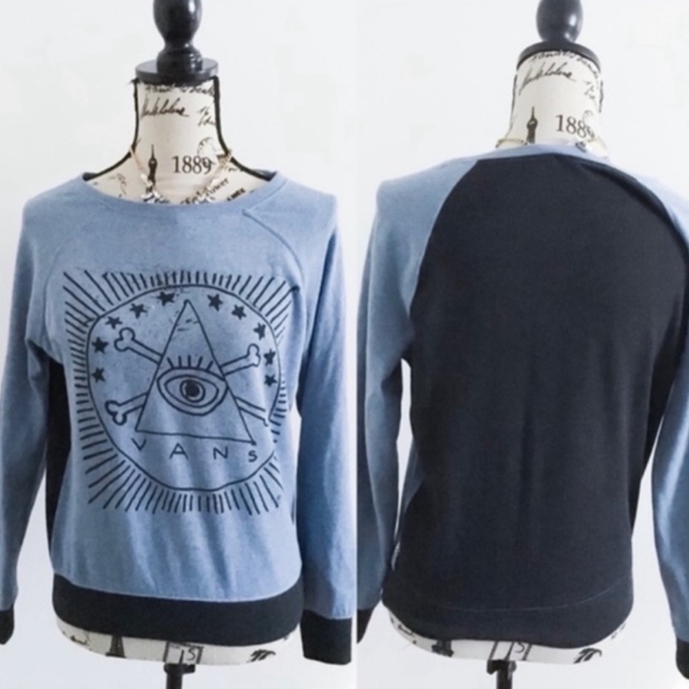 Vans Illuminati Occultism Tattoo/Tarot Moon Sweatshirt - Picture 2 of 3
